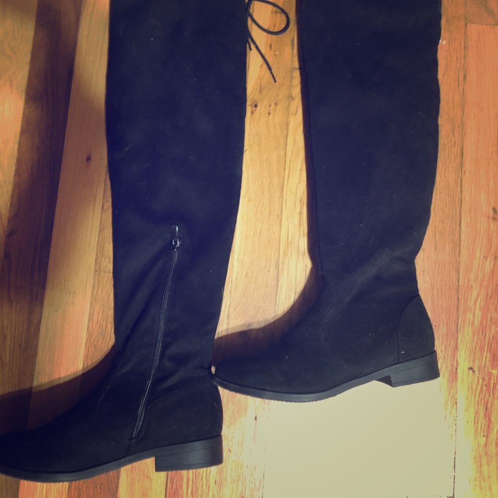 Knee high black boots